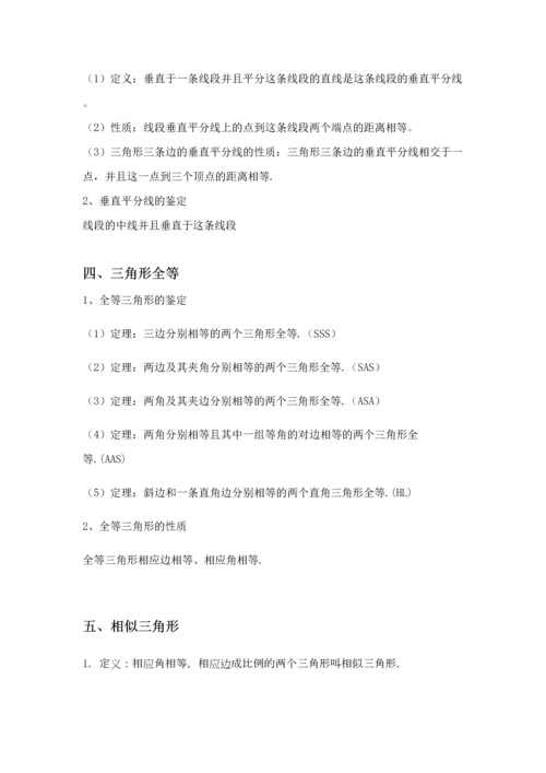 2023年初中数学证明题知识点大全.docx