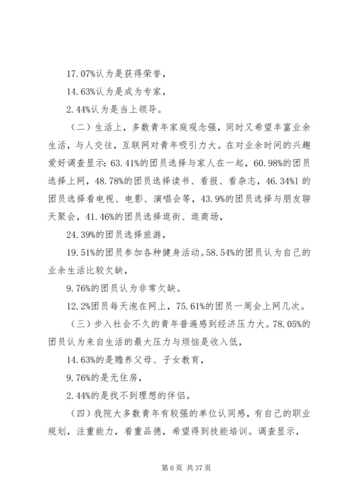 第一篇：青年思想状况调研报告.docx