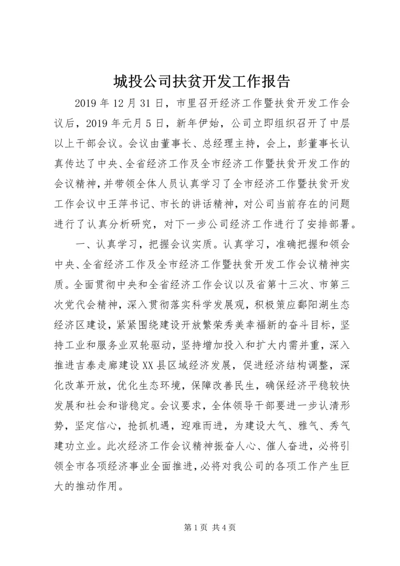 城投公司扶贫开发工作报告.docx