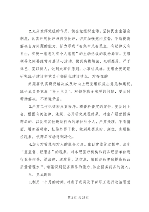 药监局领导班子整改方案.docx