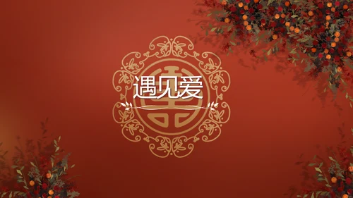 红色双喜风我们结婚啦婚礼纪念册电子相册PPT