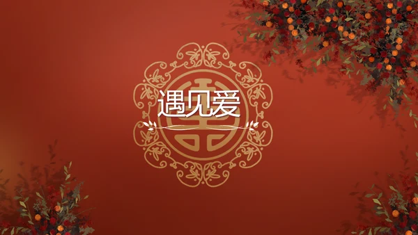 红色双喜风我们结婚啦婚礼纪念册电子相册PPT