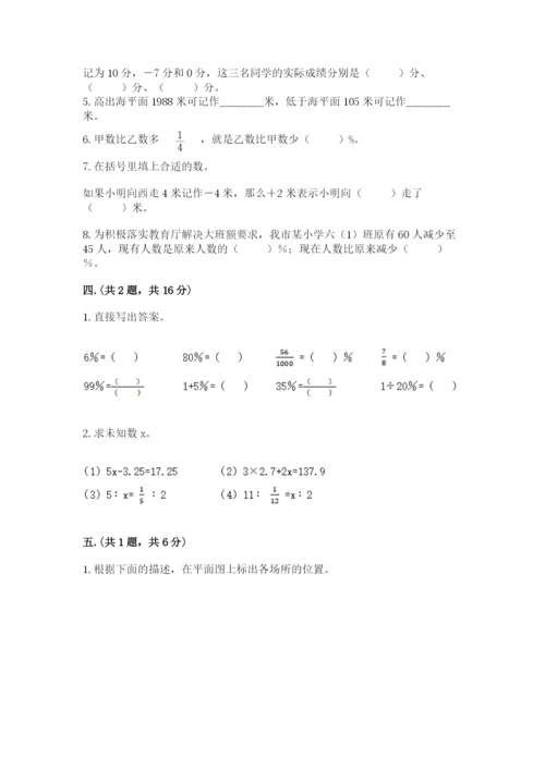 小学六年级下册数学摸底考试题【各地真题】.docx