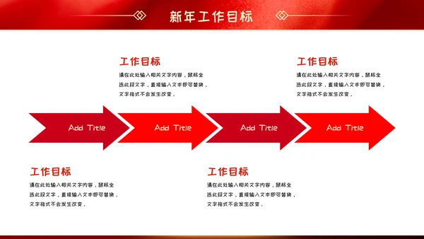 红色党政风年年终总结汇报新年汇报PPT