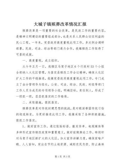 大城子镇殡葬改革情况汇报.docx