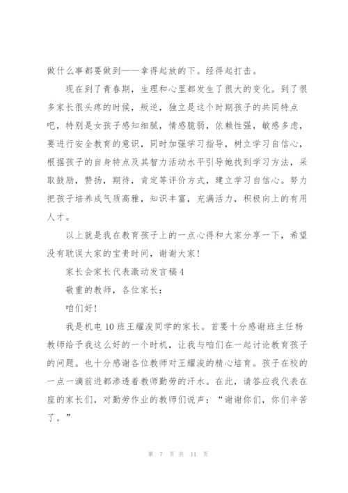 家长会家长代表激动发言稿5篇.docx