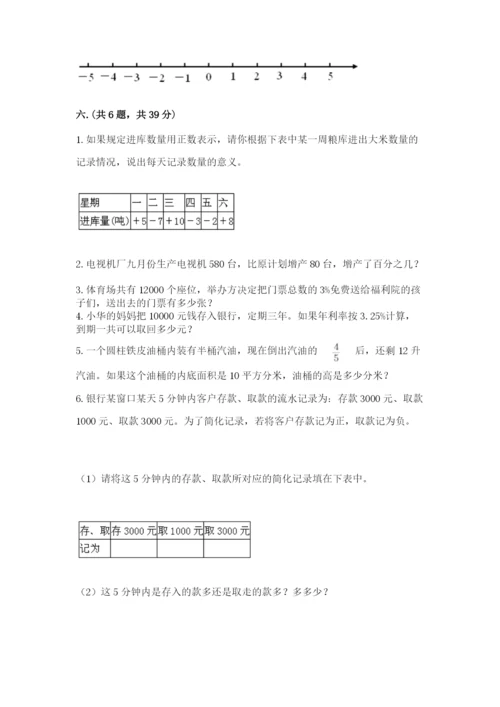 小学数学六年级下册竞赛试题及完整答案【精选题】.docx