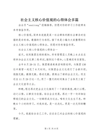 社会主义核心价值观的心得体会多篇.docx