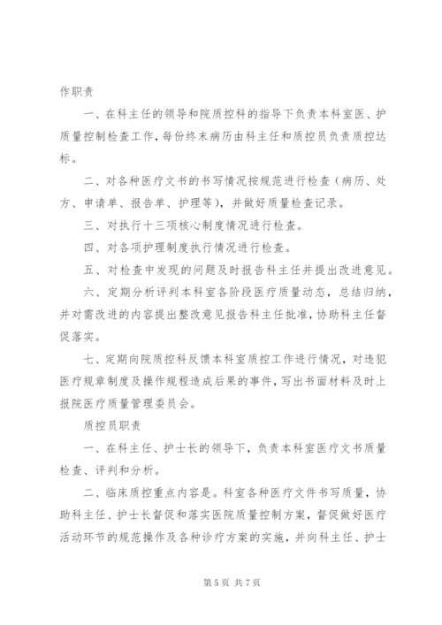 科室医疗质量管理小组职责.docx