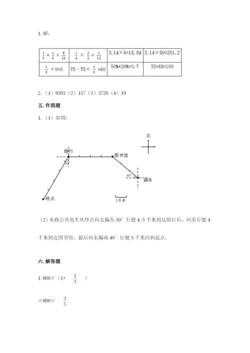 人教版六年级上册数学期末测试卷（各地真题）.docx