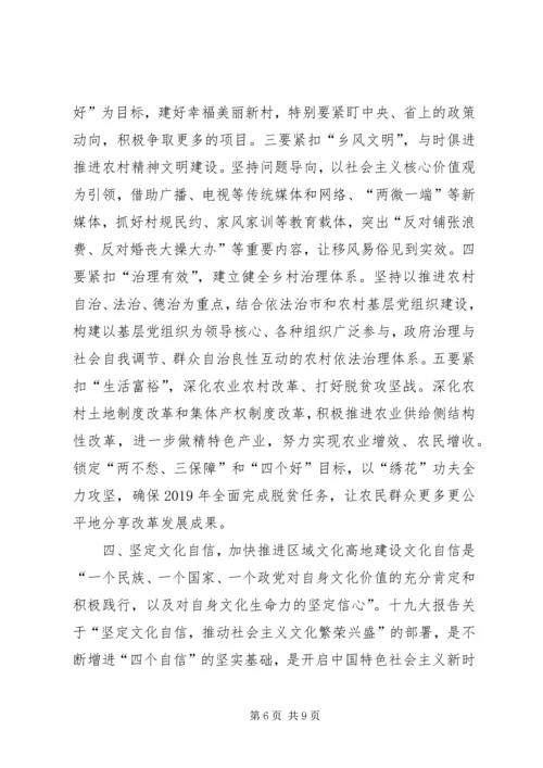 市委书记在理论学习组党的十九大精神专题学习会上的发言.docx