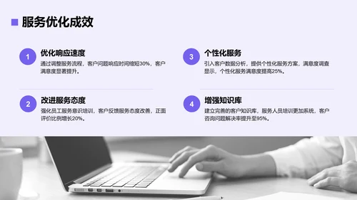 紫色简约风年中工作成果汇报PPT模板