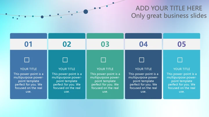 幻彩渐变英文商业计划书模板