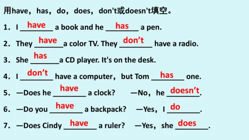 Unit 5 Grammar Focus课件 （人教新目标七年级上册Unit 5 Do you ha