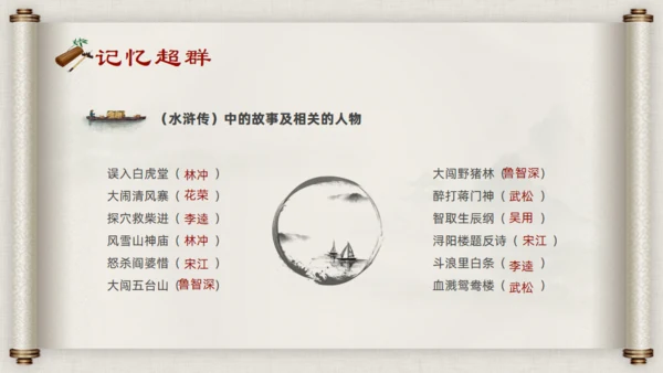 水浒传名著导读通用PPT模板