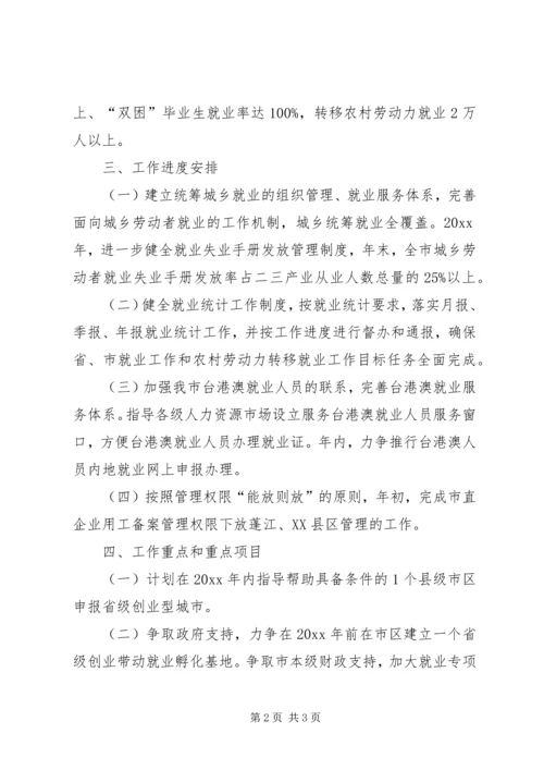 社保局就业促进科工作计划.docx