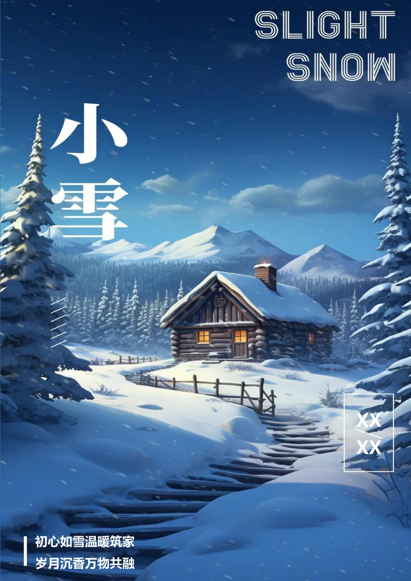 初心如雪唯美小雪海报