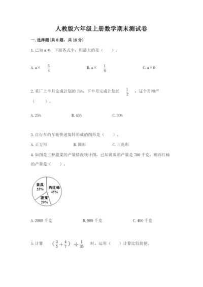 人教版六年级上册数学期末测试卷及完整答案（夺冠）.docx