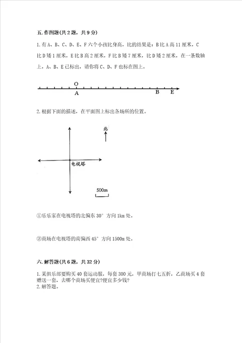 小学六年级下册数学 期末测试卷附完整答案网校专用