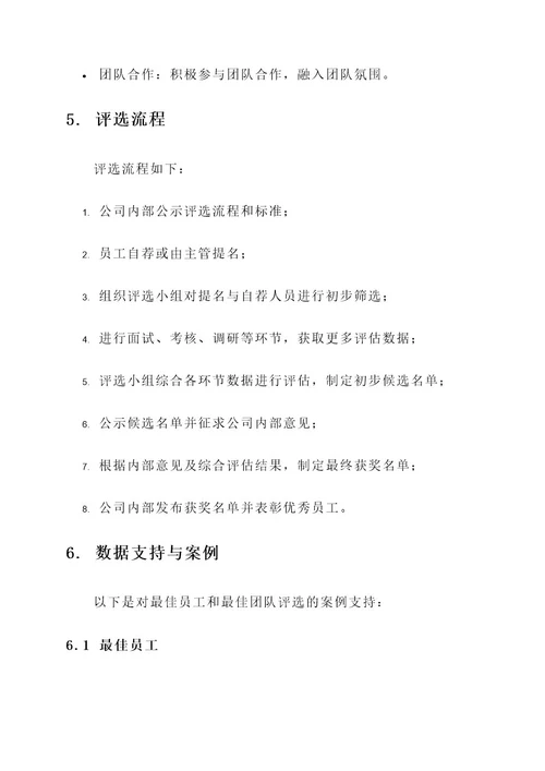 公司的评选方案