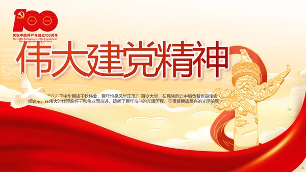 弘扬伟大建党精神七一讲话精神PPT