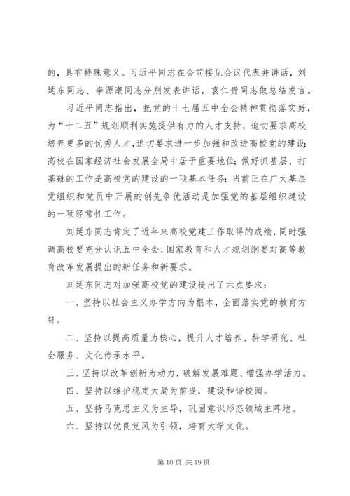 安师大传达学习第23次全国高校党建工作会议精神.docx