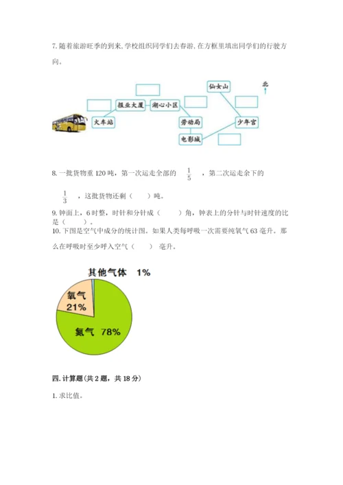 2022年人教版六年级上册数学期末测试卷含答案【培优b卷】.docx