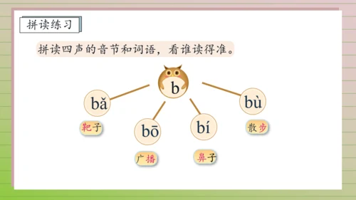【课堂无忧】汉语拼音-3. b p m f 任务型教学（第1课时）（课件）