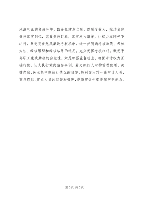 审计局党风廉政建设工作汇报.docx