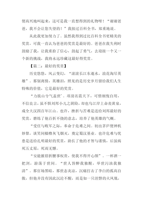 最好的奖赏作文600字.docx