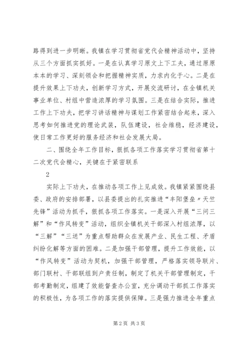 学习贯彻省第十二次党代会精神情况的报告.docx