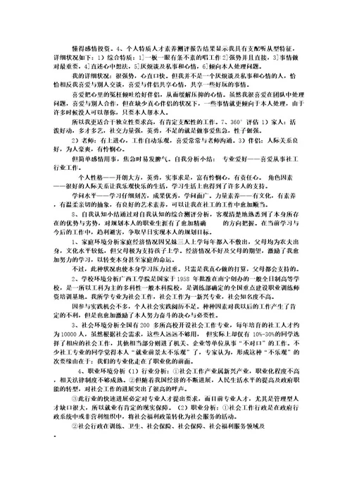 职业规划比赛自我介绍范文