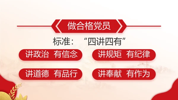 红色党建党支部工作汇报PPT党课