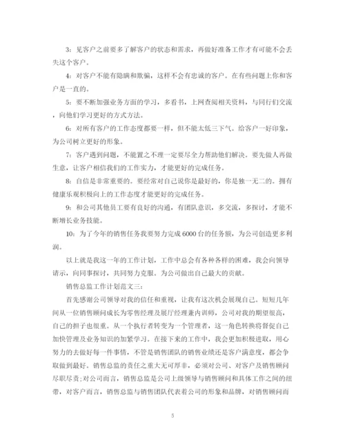 精编之销售总监工作计划范文3篇.docx