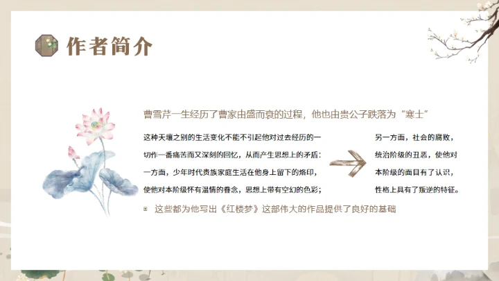 解读经典《红楼梦》通用PPT模板