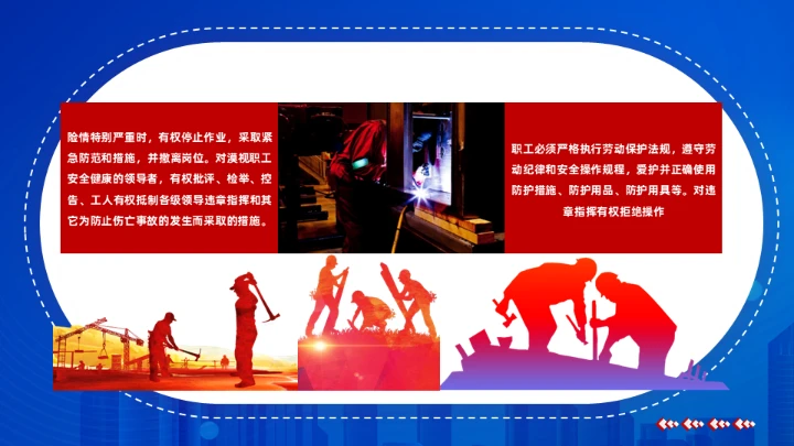 高空作业工人三级安全教育培训通用PPT模板