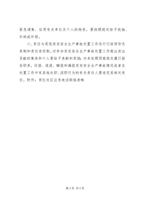 育红社区安全生产事故应急预案.docx