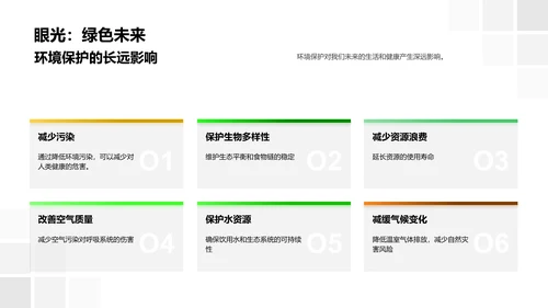 环保行动指南PPT模板