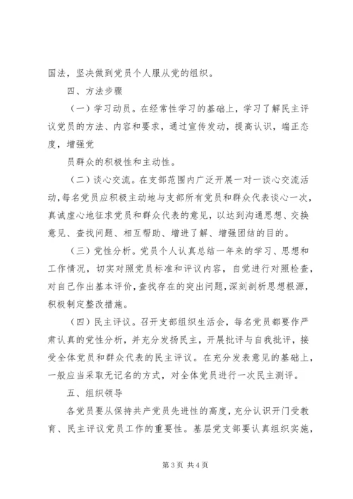 非公有制企业党组织开展民主评议党员工作实施方案 (4).docx