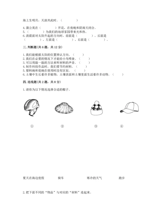 教科版科学二年级上册《期末测试卷》附答案（培优b卷）.docx