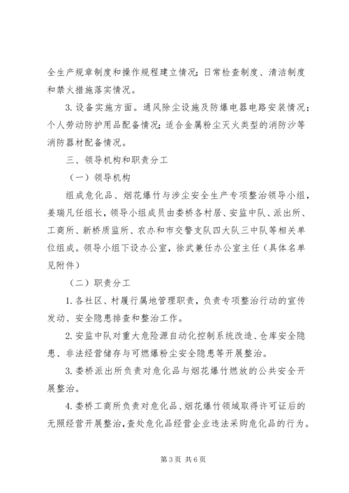 街道易燃易爆与涉尘安全生产专项整治方案.docx