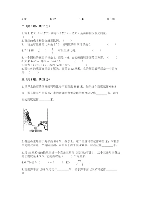 西师大版数学小升初模拟试卷【各地真题】.docx