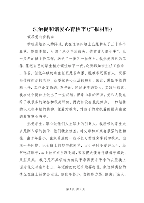 法治促和谐爱心育桃李(汇报材料) (3).docx