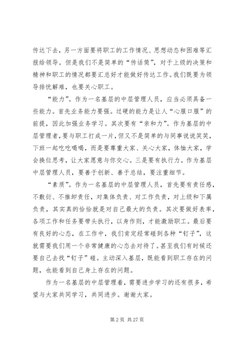 如何做好基层中层管理人员心得六篇.docx