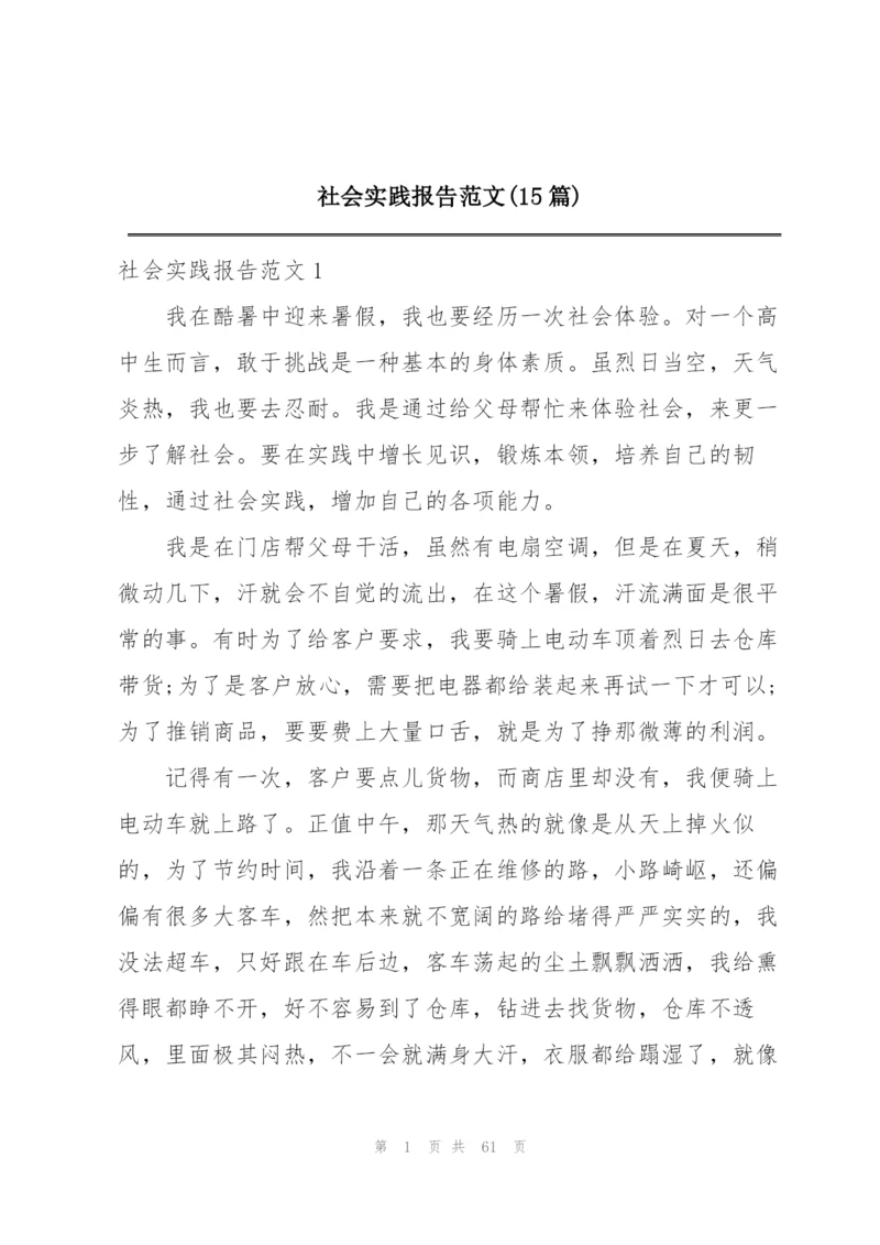 社会实践报告范文(15篇).docx