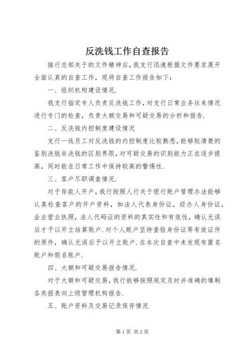 反洗钱工作自查报告.docx