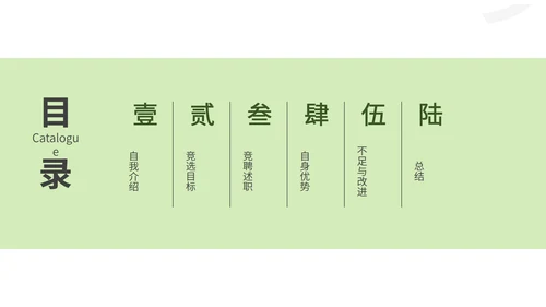 绿色简约风学生会竞选PPT模板