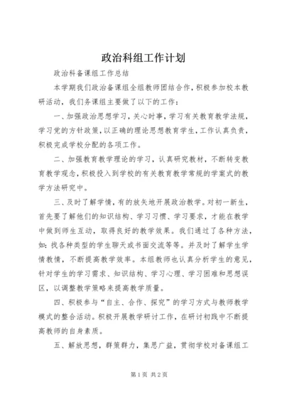 政治科组工作计划.docx