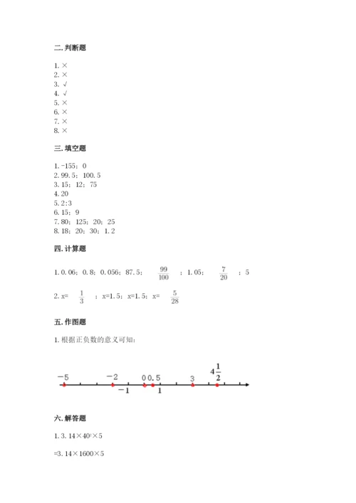 沪教版小学数学六年级下册期末检测试题附答案（培优a卷）.docx