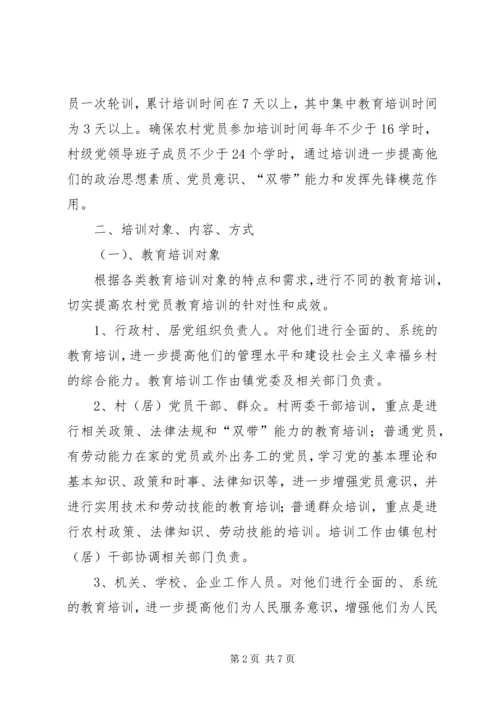 镇“夺红旗、创先进、争标兵”活动党员干部教育培训方案 (2).docx